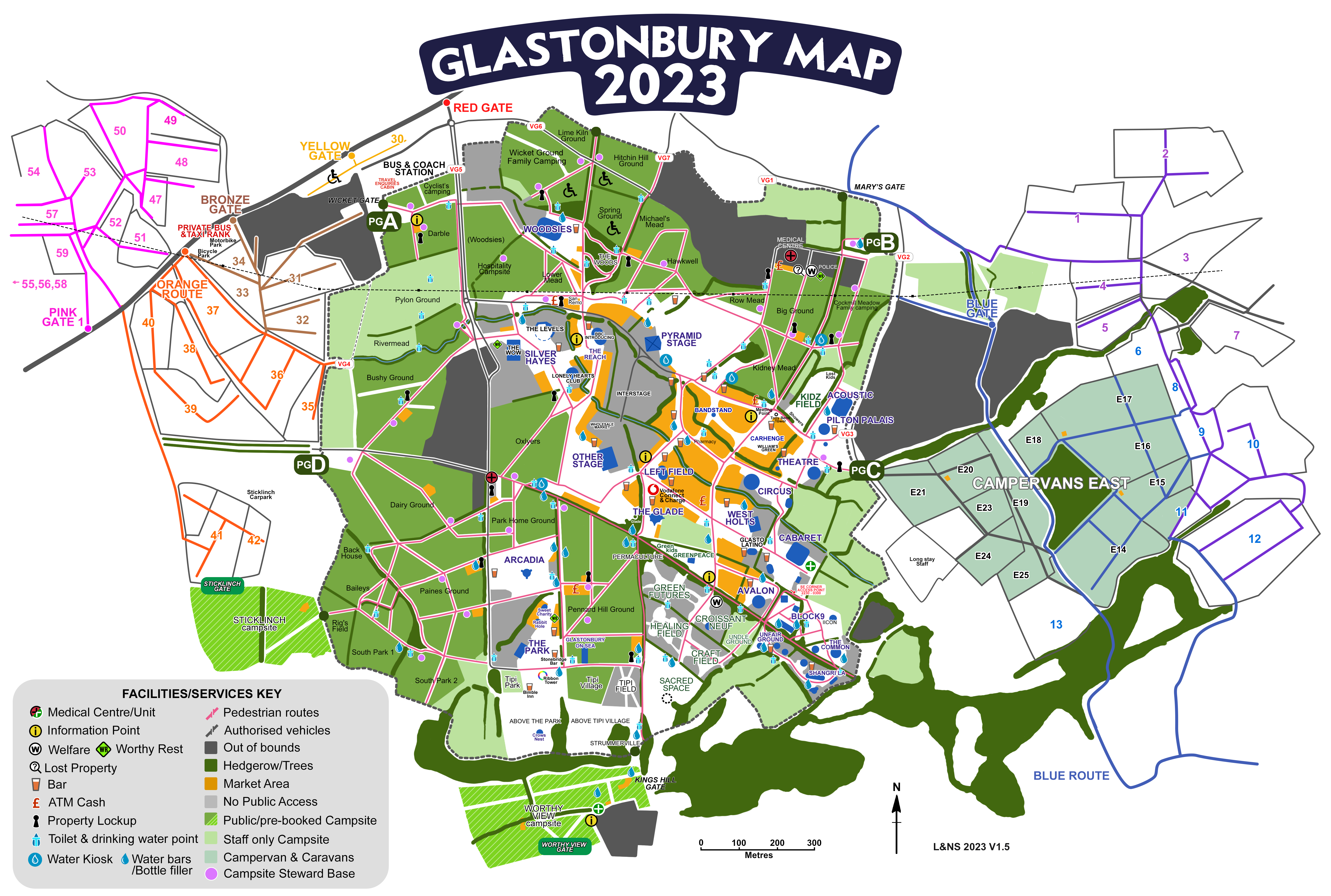 Glastonbury 2023 Map