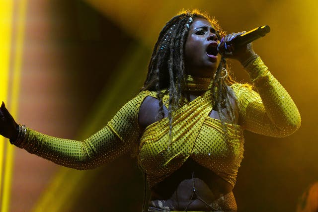 <p>Kelis performs on the West Holts stage</p>