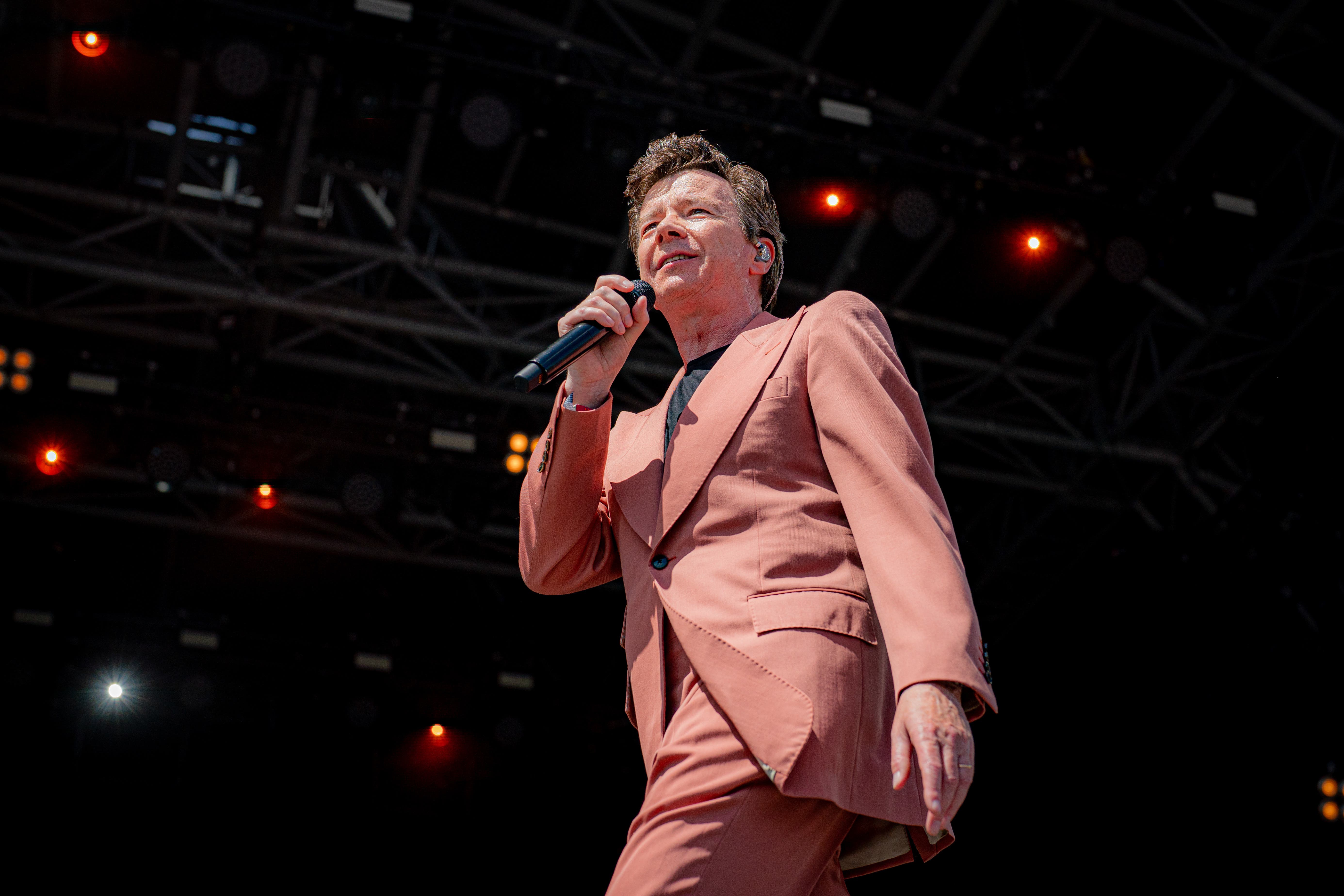 Rick Astley covers Harry Styles and AC/DC during Glastonbury Pyramid