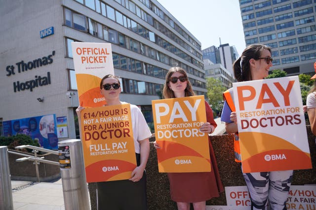 Junior doctors have been on strike (Lucy North/PA)