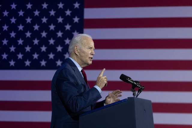 <p>President Joe Biden speaks to abortion rights groups on the eve of the one-year anniversary of the Supreme Court’s decision to end constitutional protections for abortion care</p>
