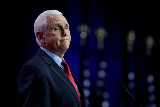 <p>Republican presidential candidate and former U.S. Vice President Mike Pence delivers remarks at the Faith and Freedom Road to Majority conference at the Washington Hilton on June 23, 2023 in Washington DC. </p>