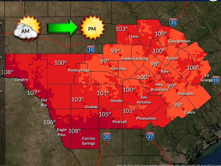 <p>The record-breaking heat wave in Texas is likely to continue through the 4 July holiday and is expanding to eight states, weather forecasters say.</p>