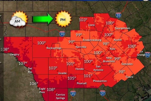 <p>The record-breaking heat wave in Texas is likely to continue through the 4 July holiday and is expanding to eight states, weather forecasters say.</p>