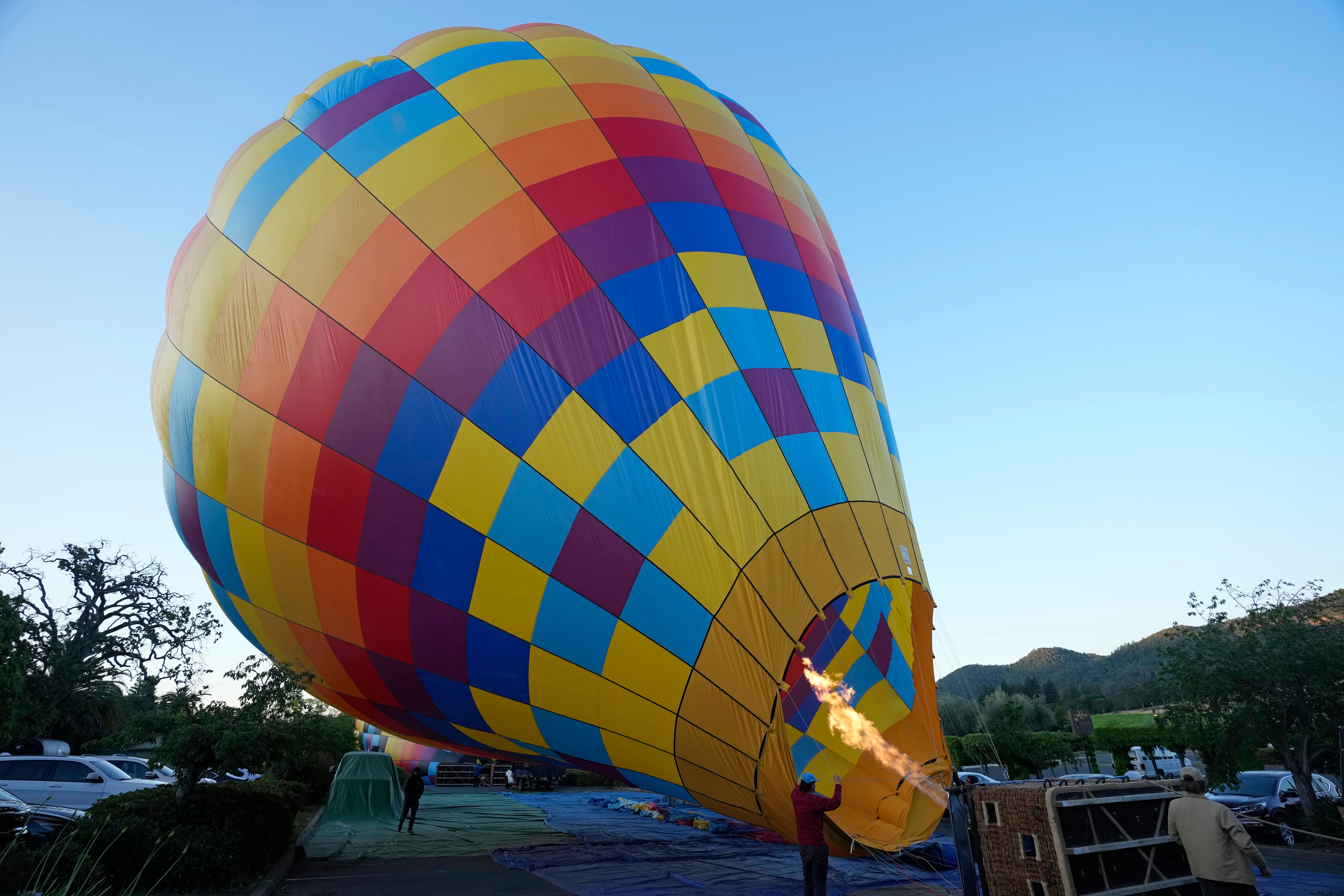 A man has died after a hot air balloon accident in Worcestershire (file image, AP)