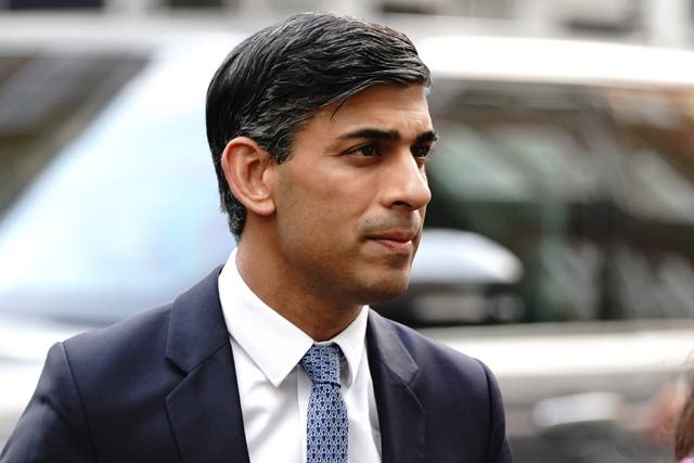 Prime Minister Rishi Sunak has told people ‘we will get through this’, as he backed the latest increase in interest rates (Victoria Jones/PA)