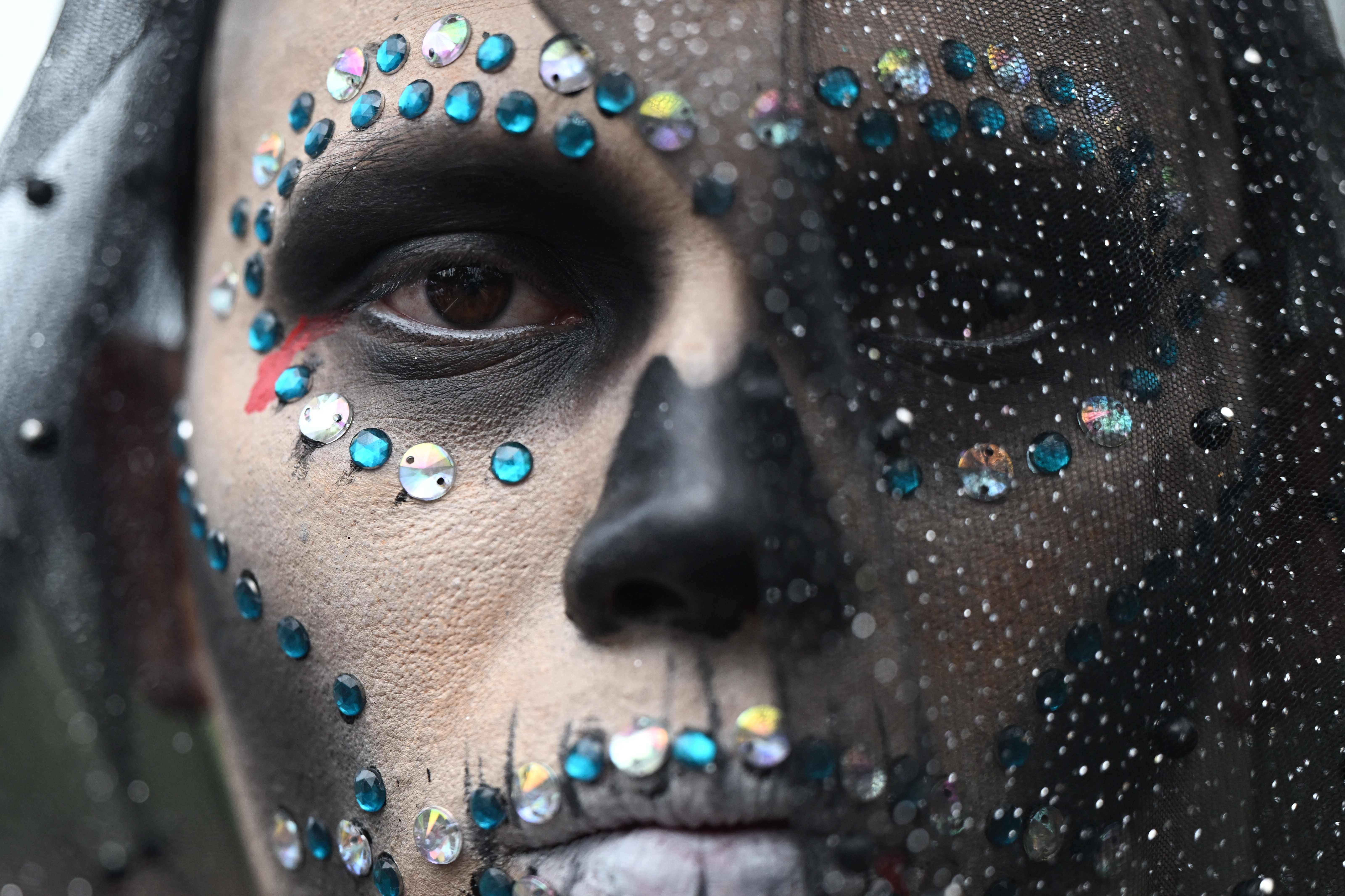 A person at a Pride Parade in San Salvador