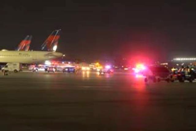 <p>Airport worker killed after being sucked into engine of Delta jet at San Antonio International Airport</p>