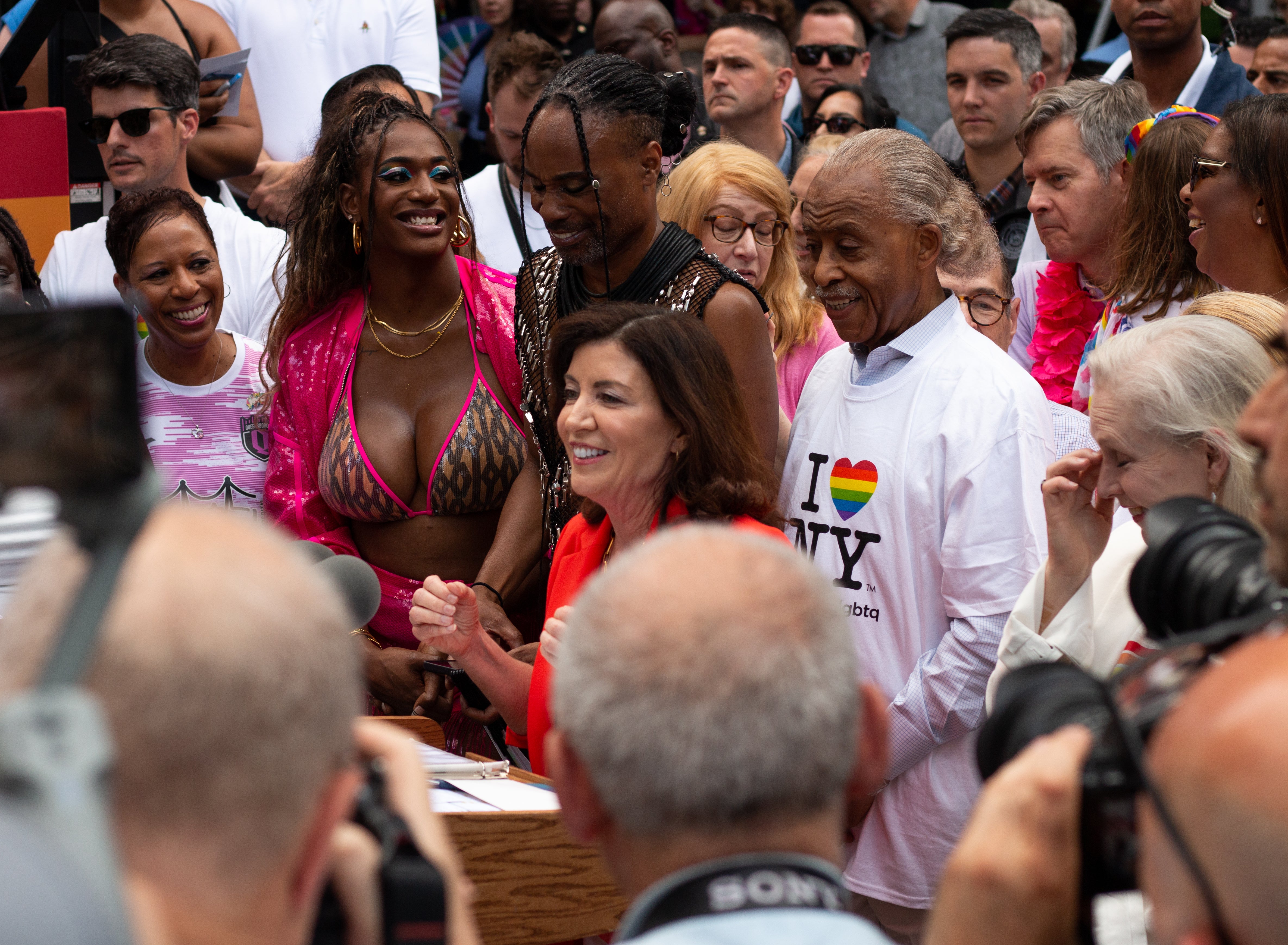 Governor Kathy Hochul signs legislation before New York City Pride