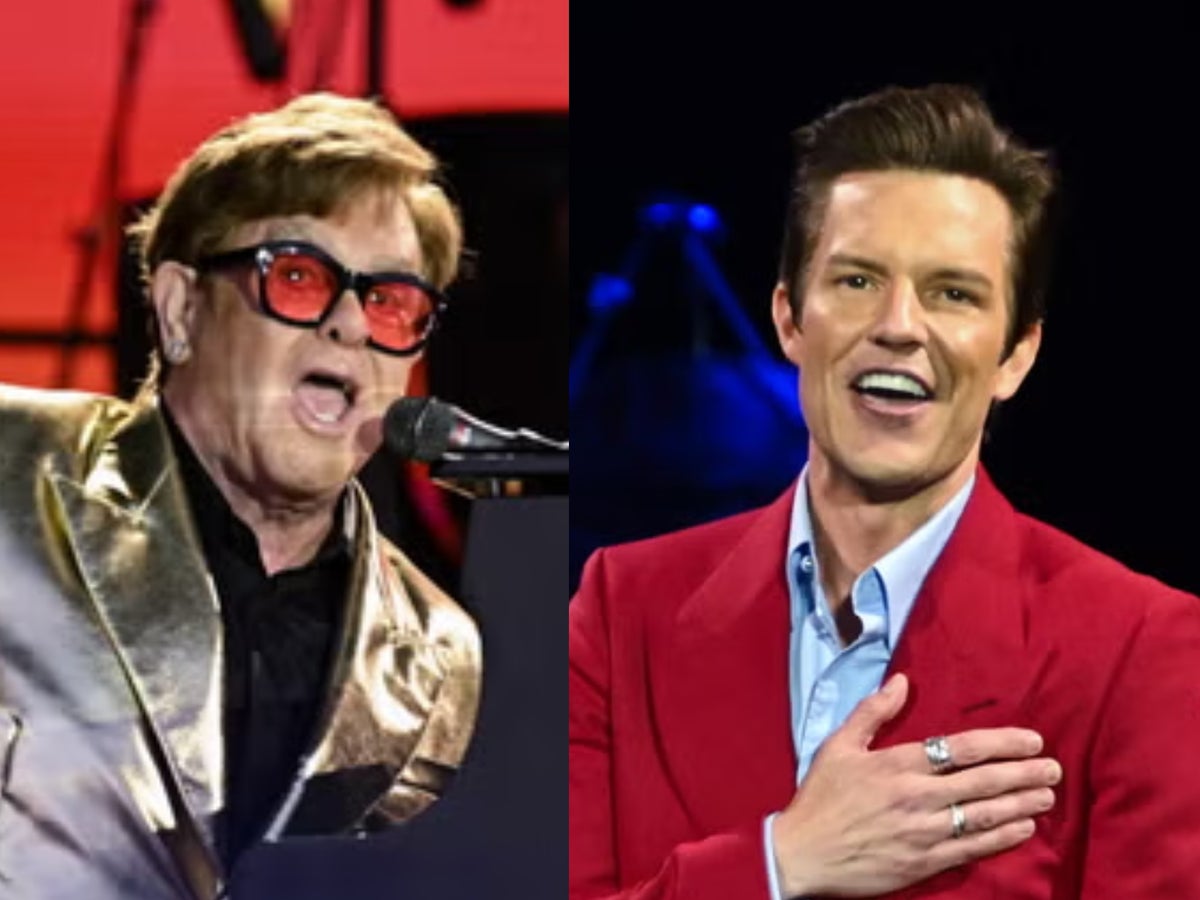 The Killers frontman Brandon Flowers joins Elton John at Glastonbury for rousing performance of ‘Tiny Dancer’