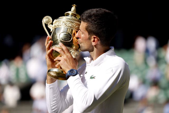 Novak Djokovic is targeting a record-equalling eighth Wimbledon men’s singles title (Steven Paston/PA)