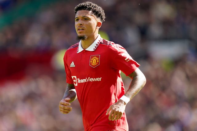 Jadon Sancho is reportedly among the players Manchester United may look to cash in on during the transfer window (Mike Egerton/PA)