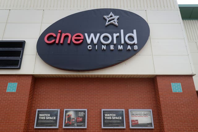 Cineworld has 128 cinemas across the UK and Ireland (PA)