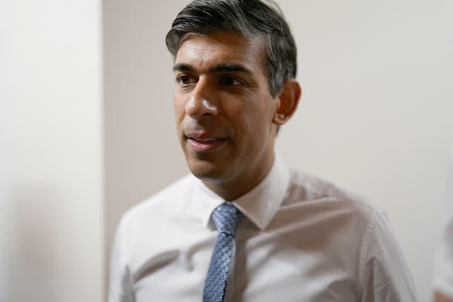 Prime Minister Rishi Sunak said he will make the ‘right’ decisions for the country as the UK battles stubborn inflation (Jacob King/PA)