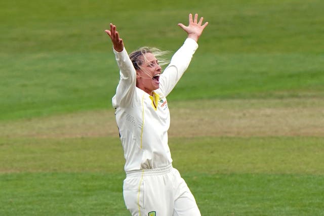 Ashleigh Gardner took 12 wickets in the match as Australia drew first blood in the Women’s Ashes (Tim Goode/PA)