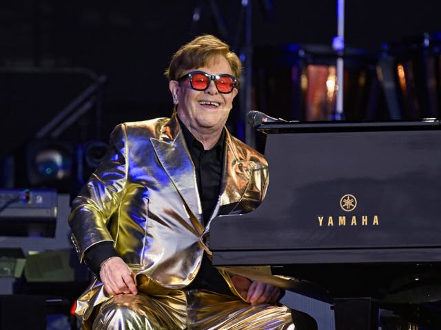 <p>Elton John brought a joyful sense of occasion to the day  at the festival on Sunday</p>