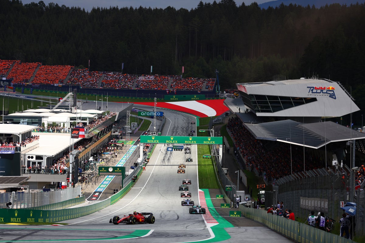 F1 race schedule What time is the Austrian Grand Prix on Sunday?