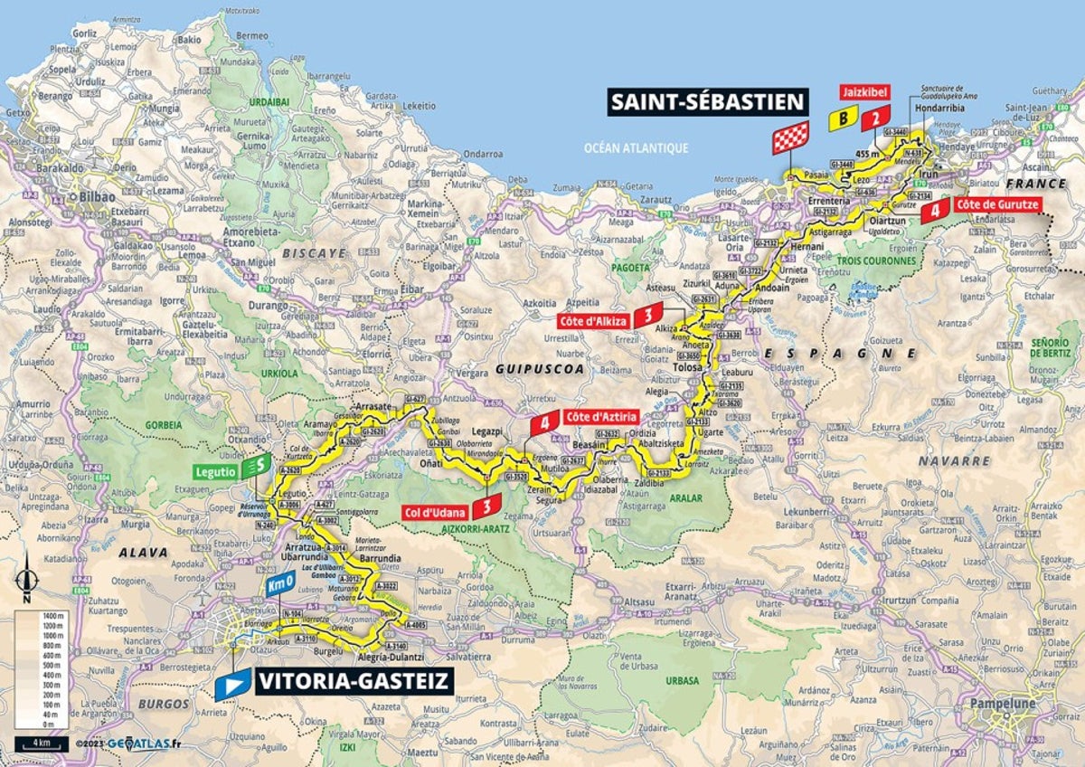 Tour de France 2023 stage 2 preview: Route map and profile of 209km from Vitoria-Gasteiz to San Sebastian