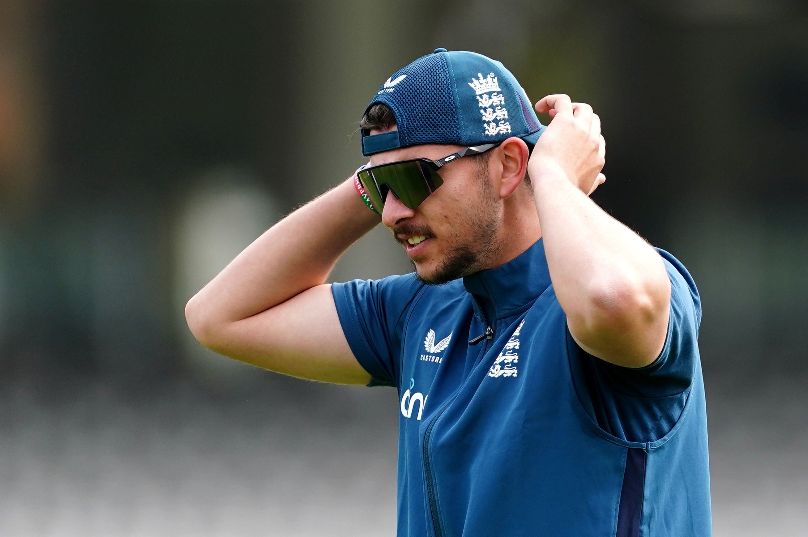 England's Josh Tongue during a nets session at Lord's Cricket Ground