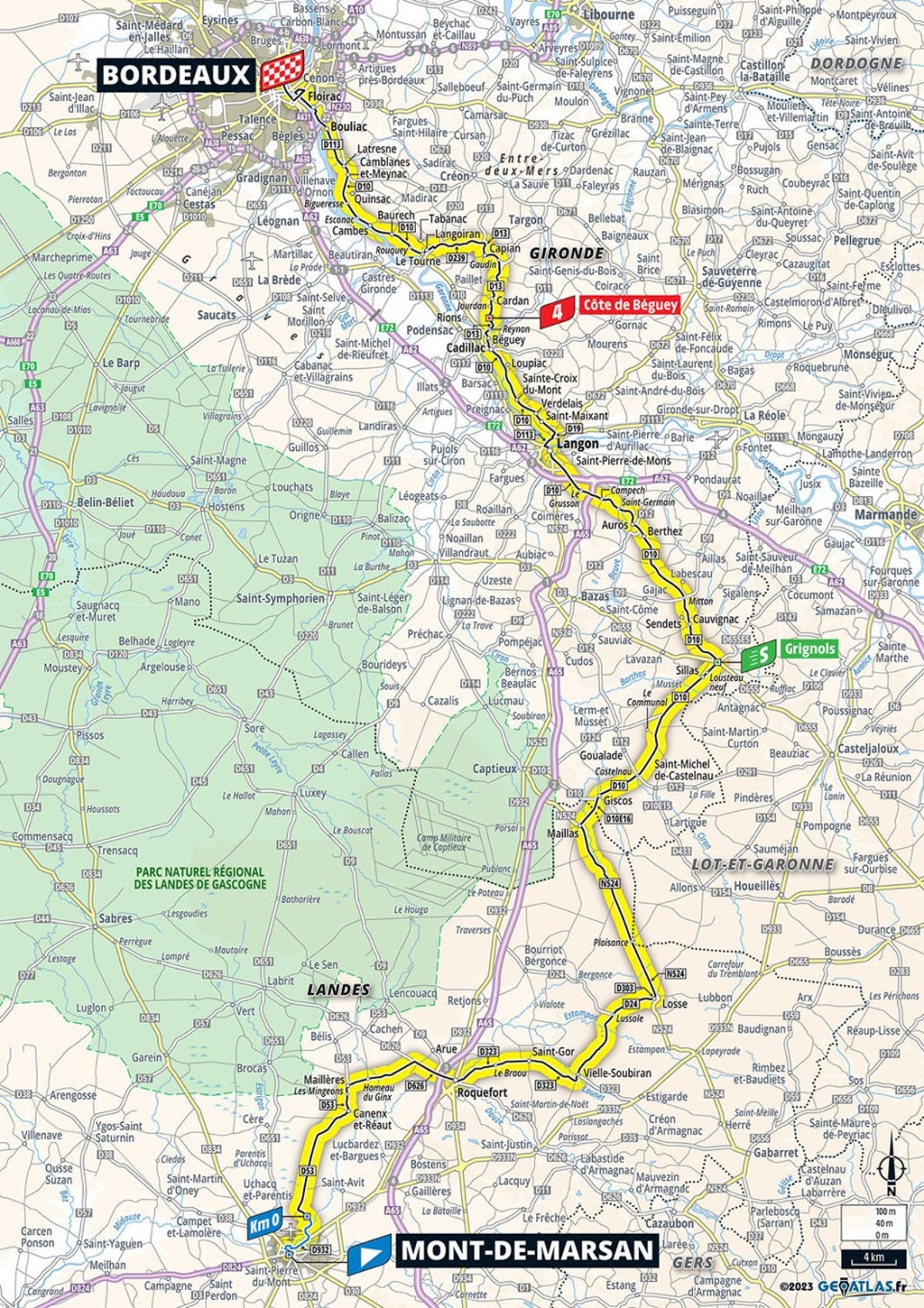Tour de France 2023 stage 7 preview: Route map and profile of 145km from Mont de Marsan to Bordeaux