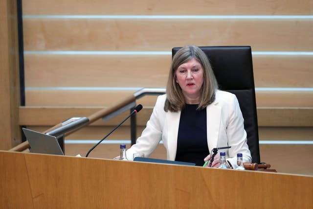 Holyrood Presiding Officer Alison Johnstone ruled the Scottish Govenrment could not bring forward a legislative consent memorandum for the Illegal Migration Bill. (Russell Cheyne/PA)
