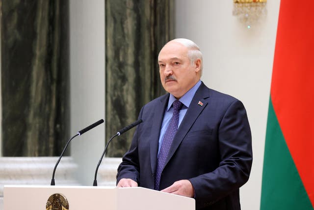 <p>Belarusian president Alexander Lukashenko</p>