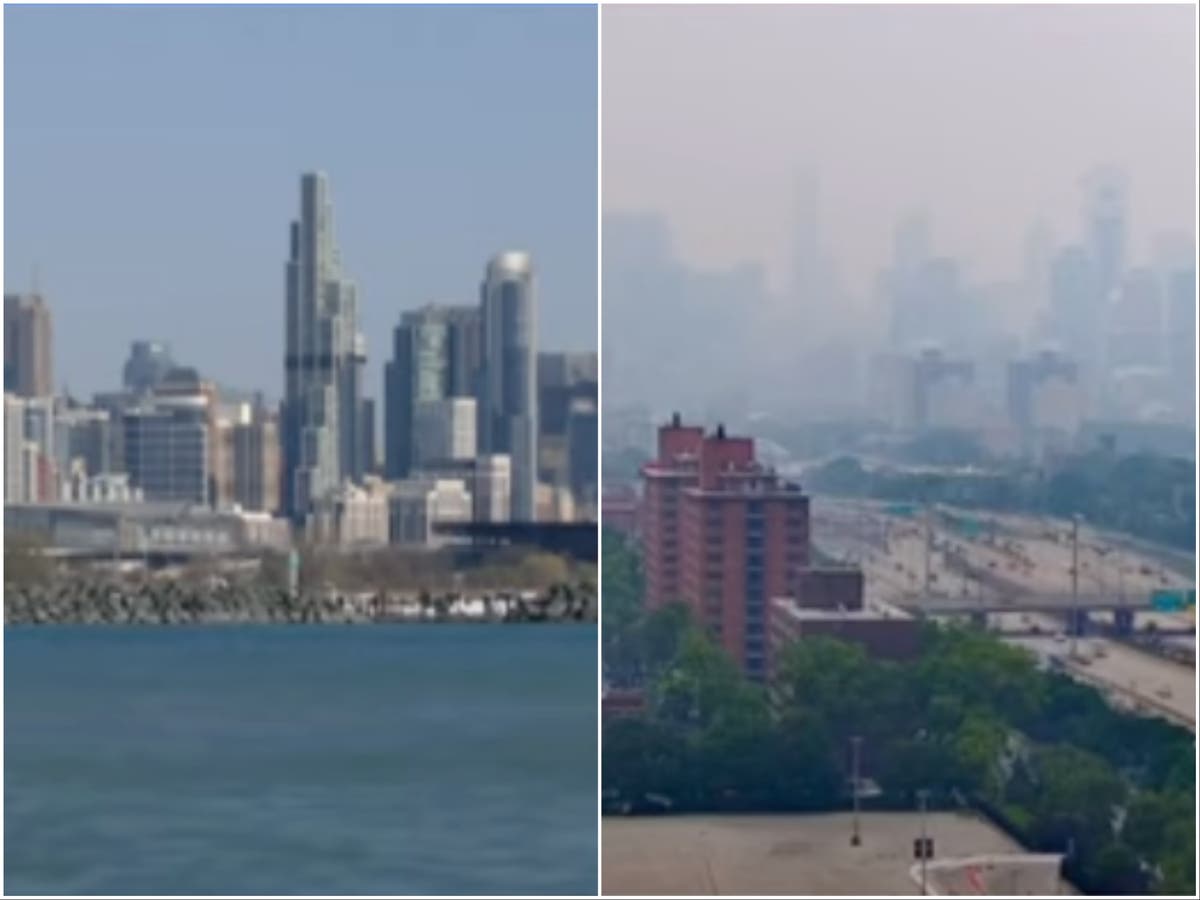 Chicago air quality unhealthy as Canadian wildfire emissions reach record levels and send smoke to Europe