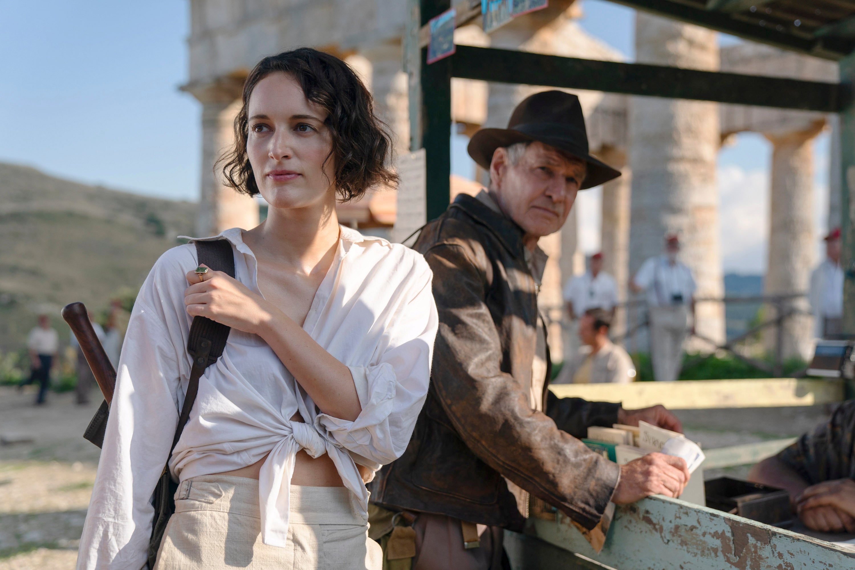 Phoebe Waller-Bridge and Harrison Ford in ‘Indiana Jones and the Dial of Destiny’