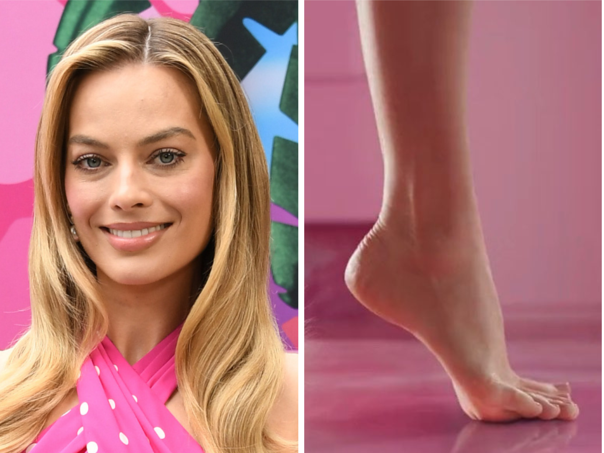 Margot Robbie shares secret behind viral Barbie high heels scene The Independent picture