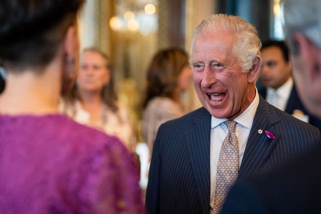 The King during a reception for recipients of The King’s Award for Enterprise (Aaron Chown/PA)