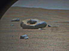 Nasa rover spots bizarre donut shaped rock on Mars