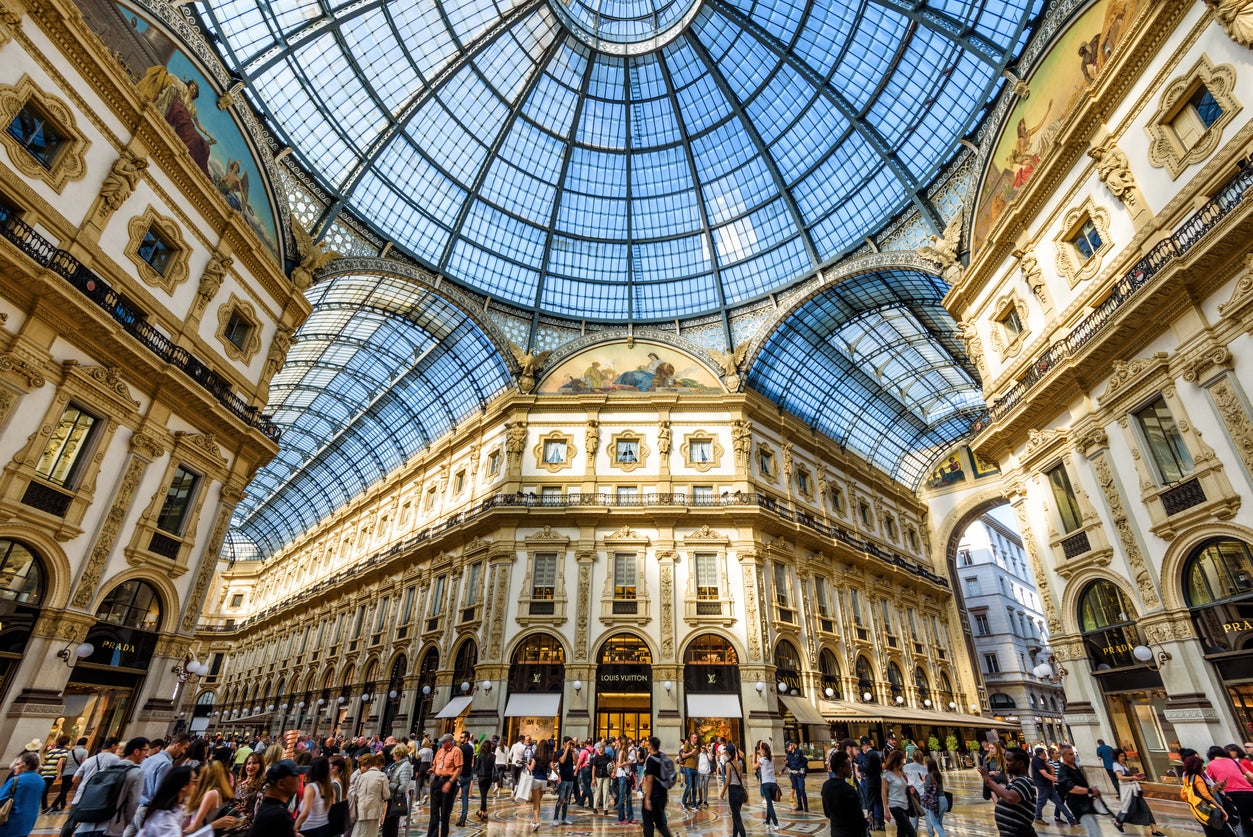 The Galleria Vittorio Emanuele II, one of the world’s oldest shopping malls
