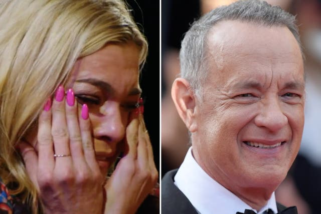 <p>Carly Reeves and Tom Hanks</p>
