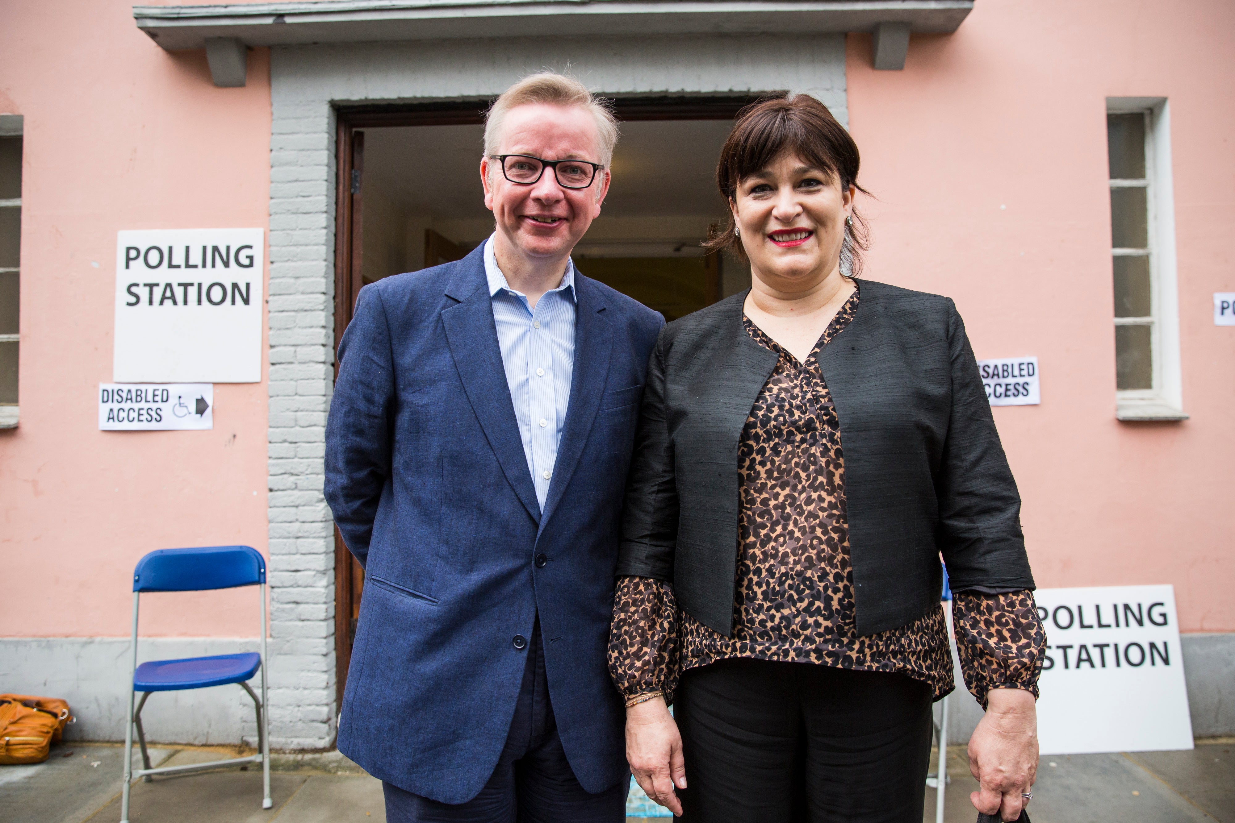 Vine (right) pictured with former husband Michael Gove in 2016
