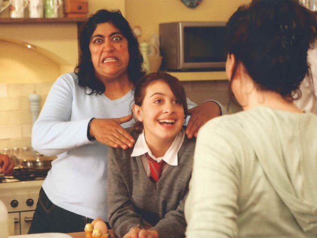 <p>Gurinder Chadha (right) with Georgia Groome on the set of ‘Angus, Thongs and Perfect Snogging’ </p>