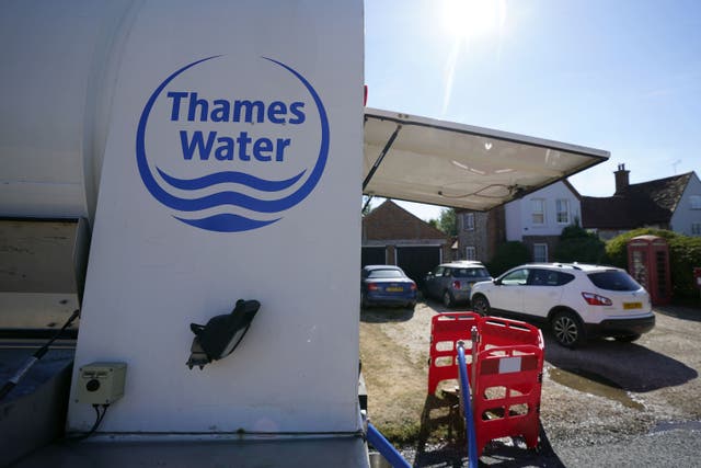 Utility giant Thames Water has billions of pounds of debt (Andrew Matthews/PA)