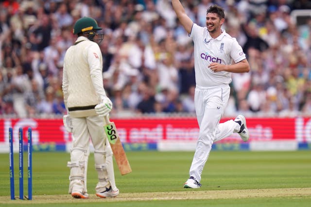Josh Tongue gave England hope after a tough first session at Lord’s (Adam Davy/PA)
