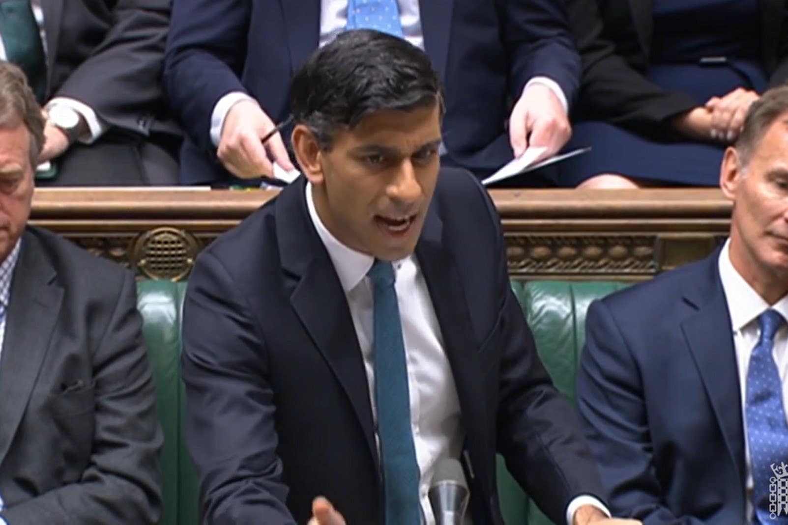 Rishi Sunak faced accusations at Prime Minister’s Questions that he ‘created’ the cost-of-living crisis (House of Commons/UK Parliament/PA)