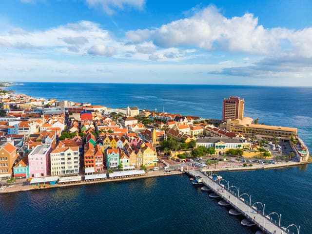 <p>An aerial view of Willemstad, the capital of Curacao </p>