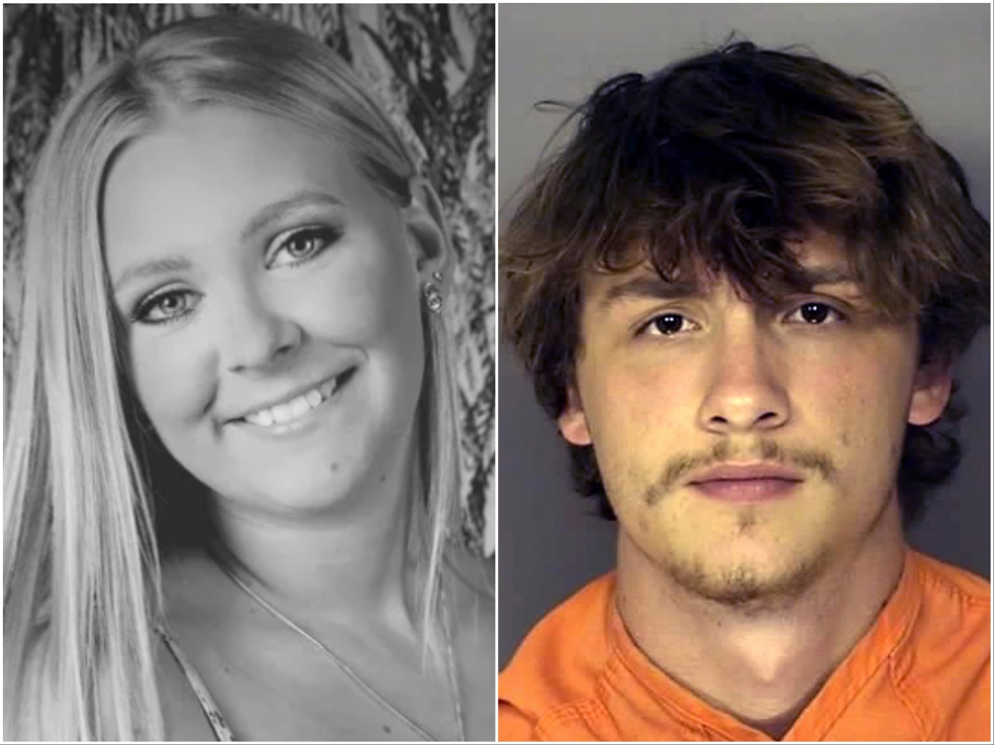 Blake Linkous, 18, (R) has been accused of the murder of Natalie Martin, also 18 (L)
