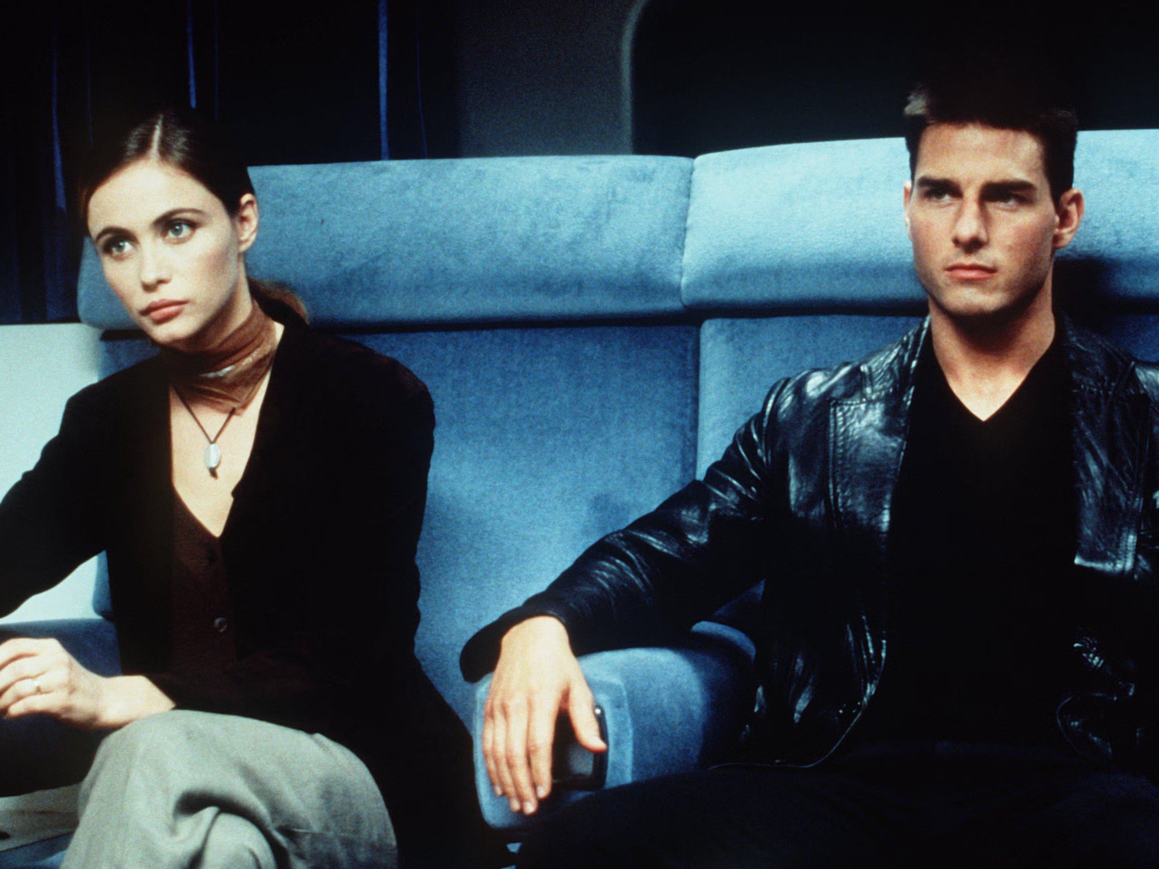 Emmanuelle Beart and Cruise in De Palma’s ‘Mission: Impossible’ in 1996