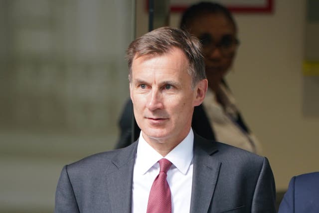 Chancellor Jeremy Hunt said he has met industry leaders to discuss returns for pension savers (Lucy North/PA)