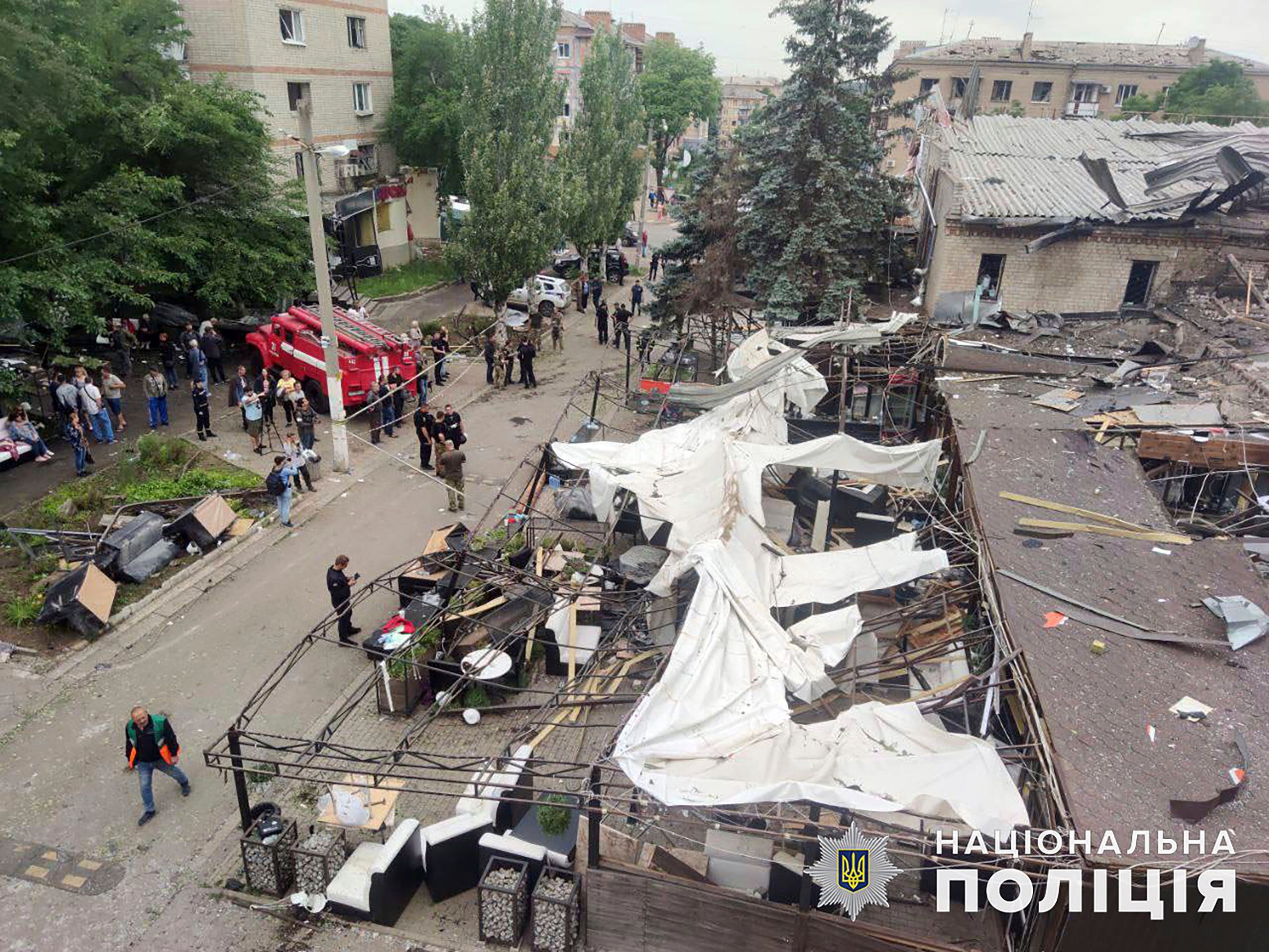 The restaurant was destroyed in the attack