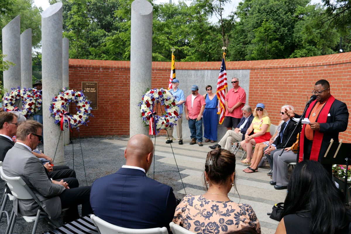 In Maryland’s capital, a memorial is held for newspaper attack victims after another mass shooting