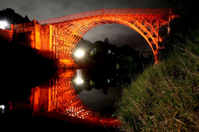 The Iron Bridge was built over the River Severn in 1779 but campaigners fear toxic chemicals are now passing under it (Nick Potts/PA)