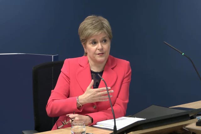 Former Scotland first minister Nicola Sturgeon told the UK Covid-19 Inquiry the government she led during the pandemic ‘did our best… but did not get everything right’ (UK Covid-19 Inquiry/PA)