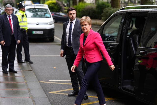 Former first minister of Scotland Nicola Sturgeon arrives to give evidence to the UK Covid-19 Inquiry at Dorland House in London (James Manning/PA)