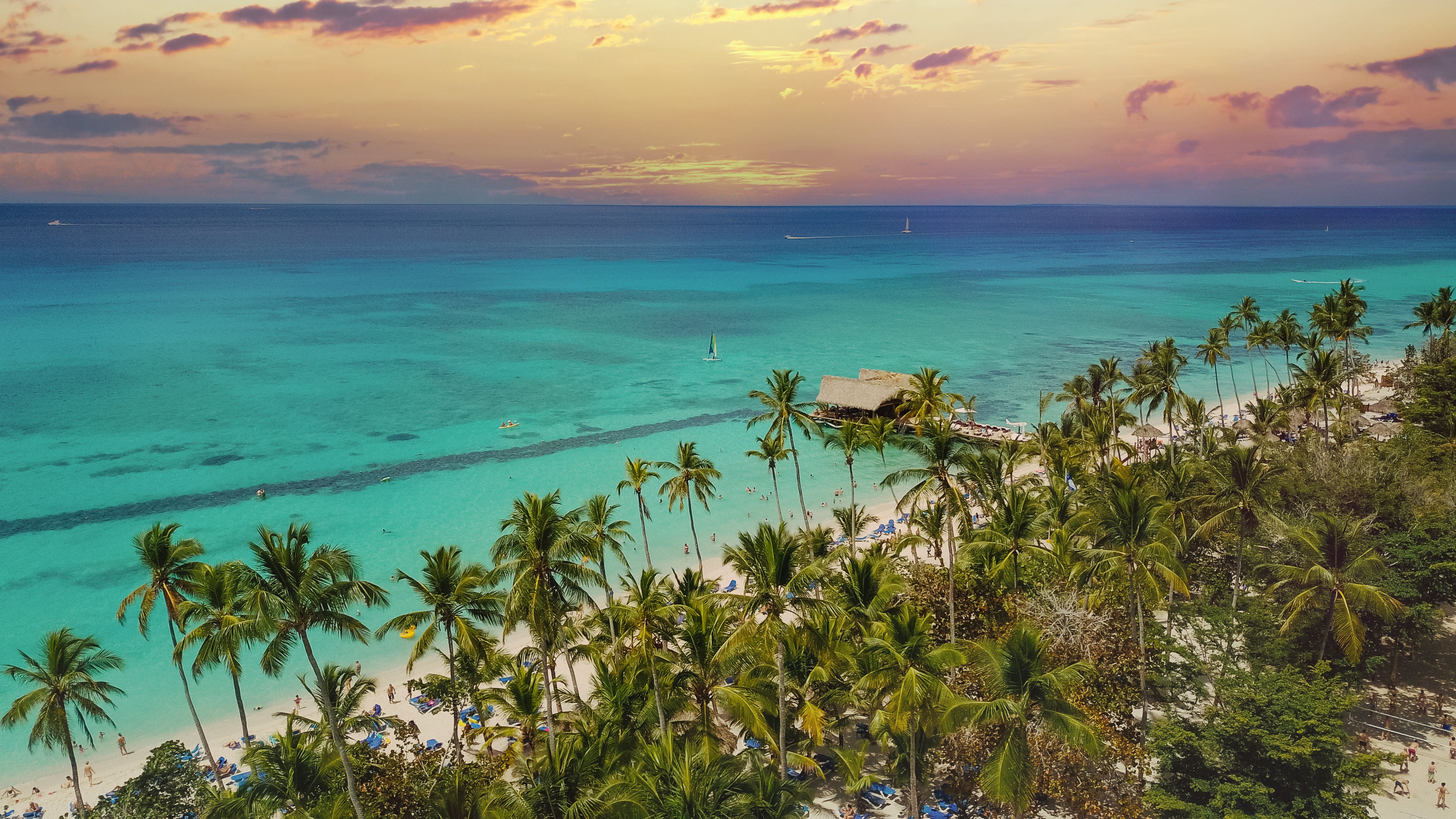 Palm-fringed beaches line the Caribbean island’s coast