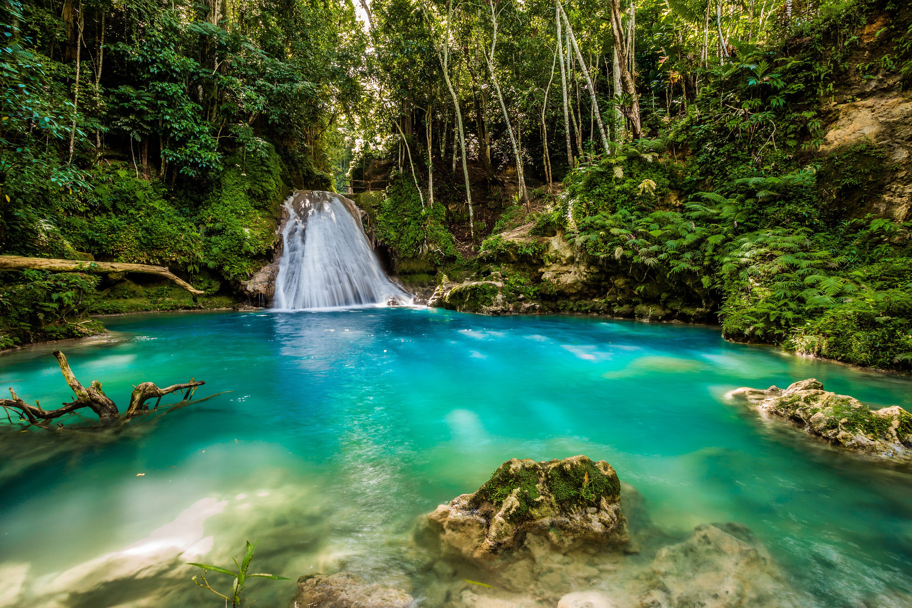 Blue Hole mineral springs in Jamaica