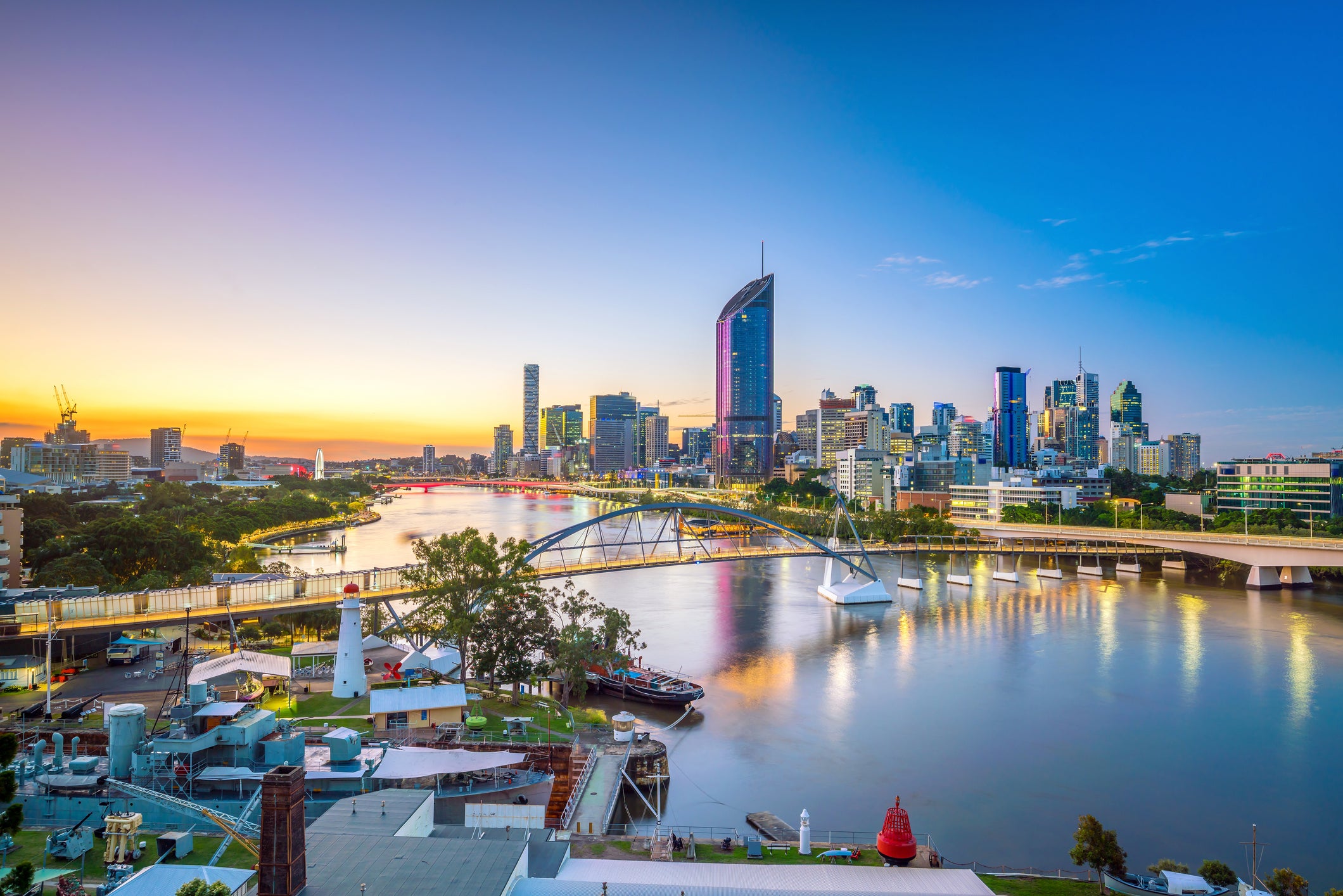 Brisbane’s skyline over the Brisbane River